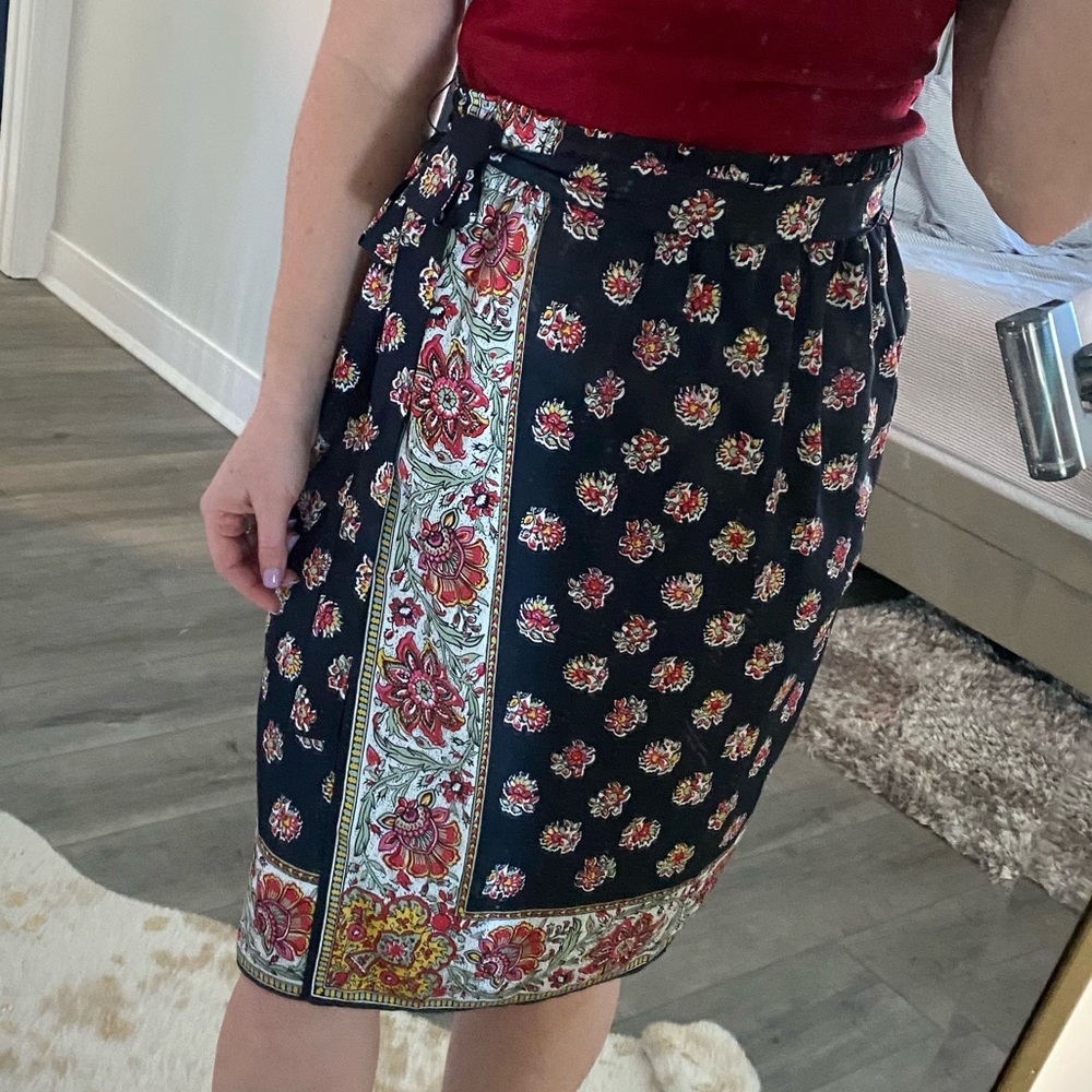Silk wrap skirt